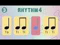 intro to rhythm reading level 3 eighth notes quarter notes and half notes