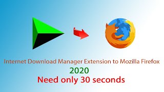 IDM Extension to Mozilla Firefox Browser on Latest Version 2020