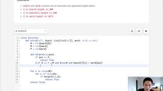Leetcode - Word Search (Python)