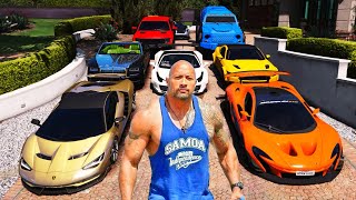 GTA 5 ✪ Stealing The Rock Luxury Cars with Michael ✪ (Real Life Cars #04)