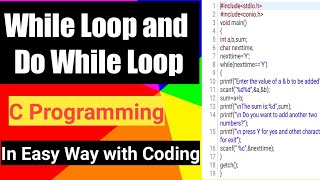 Lec-21 "While Loop and Do While Loop" | Control Statement | In C Programming In Nepali by Harishwar