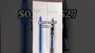 $27.00 pen vs $0.01 pen!!!! 😱 #vs #expensive #fashion #versace #pen #testing #shorts #short #viral