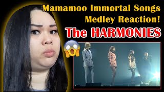 MAMAMOO IMMORTAL SONGS MEDLEY REACTION! | The 1st full live performance I've seen! THEY. ARE. FIRE.