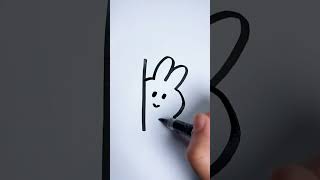 躲猫猫的小兔子🐰简笔画 跟着抖音学画画 亲子简笔画 简单画 想画就画