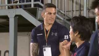 SBW in the stands : Japan Rugby Top League 2012/13 R.1 Ricoh Black Rams vs Panasonic Wild Knights