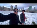 new vlog first snow in canada 🇨🇦 snow fight 😂