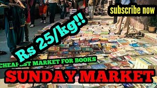 SUNDAY MARKET || DELHI GATE || CHEAPEST BOOK MARKET FOR BOOKS!!