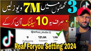 💥TikTok foryou setting 2024 | How to Viral Video on TikTok New Account  | TikTok Foryou Trick 2024 ✅