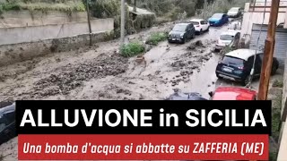 Meteo: Alluvione a Zafferia (Messina), strade invase da  acqua e fango, ci sono danni! 2/02/2025