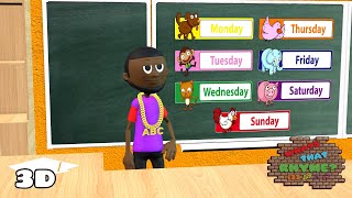 Days Of The Week Hip Hop Rap | Nursery Rhymes 3D Animation | Rap Kids Songs