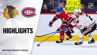 NHL Highlights | Blackhawks @ Canadiens 1/15/20