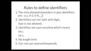 1. Identifiers