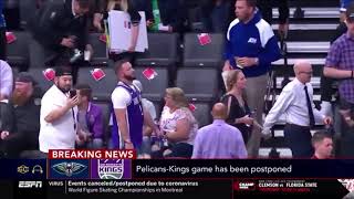 Kings v Pelicans Gets Cancelled And Fans Are Very Upset |NBA Suspends Season|