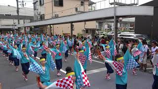 【４K】万々商店街　万々歳　 2018第65回高知よさこい祭り本祭２日目　愛宕町競演場　2018 8 11