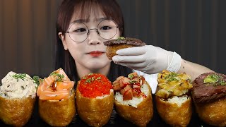 ASMR HOMEMADE TOFU SUSHI🍣 | COOKING \u0026 MUKBANG | EATING SOUNDS