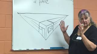 How to draw a box in 2 point perspective