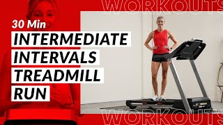30 Minutes Intermediate Intervals Treadmill Run Workout