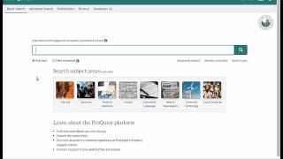 Finding articles with Proquest Central