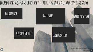 GCSE Portsmouth case study revision video - Mr Sparshatt