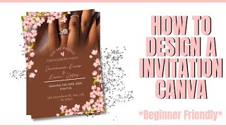 how to design a invitation using canva | diy wedding invitation | design in canva #canva #photoshop