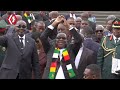 President Mnangagwa leaving Heroes Acre