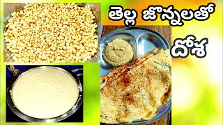 జొన్న దోశ ll తెల్ల జొన్నలతో ఆరోగ్యకరమైన దోశ Diabetic friendly Jowar Dosa with tips