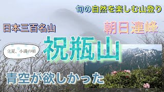 日本三百名山『朝日連峰／祝瓶山』　ドンピシャだが……   天気に負けた。「旬の自然を楽しむ山登り」