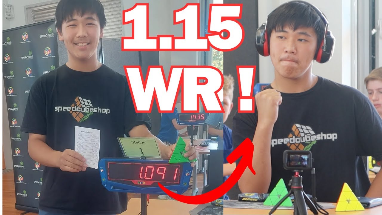 1 15 Official Pyraminx World Record Average Youtube