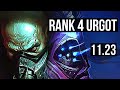 URGOT vs JAX (TOP) (DEFEAT) | Rank 4 Urgot, 600+ games | KR Master | 11.23