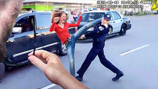 When Dumb Karens Try to Fight Cops