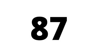 87 Second Countdown Timer White Screen With Sound Effect