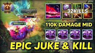 EPIC 110K DMG JUKE \u0026 KILL MID Void Spirit 32Kills Max Slotted Item Build 100% Nightmare Combo DOTA 2