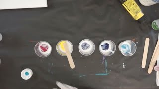 Acrylic Pouring for beginners step by step 🎨 fluid art 188