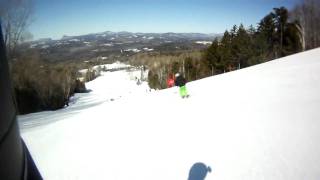 Harris Allen trains giant slalom at Burke Mt Vermont March 2010
