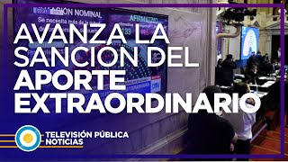 Media sanción al proyecto para el aporte solidario y extraordinario