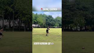 S.Korean QB throwing Darts 🇰🇷🎯 #nfl #football #korea #viralvideo