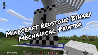 MINECRAFT REDSTONE BINARY PRINTER