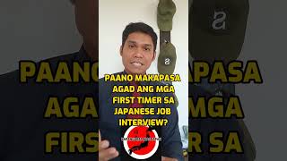 JAPANESE JOB INTERVIEW TIPS NG MGA FIRST TIMER