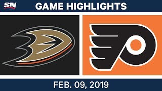 NHL Highlights | Ducks vs. Flyers - Feb. 9, 2019