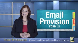 Email Delivery Provision (Form 21)