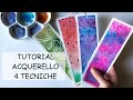 TUTORIAL SEGNALIBRI AD ACQUERELLO FACILI | 4 TECNICHE