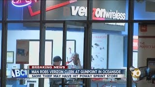 Man who robbed Verizon Wireless store in Oceanside gets away with phones, cash