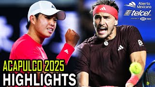 Alexander Zverev vs Learner Tien Round 2 Highlights | Acapulco 2025