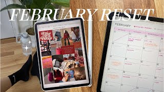 February Plan With Me + Monthly Reset Routine // goal setting, vision boards + DIY desktop wallpaper