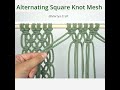 How to make an Alternating Square Knot Mesh? #shorts