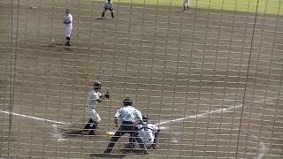 2018　春　高校野球　筑後地区大会　柳川　古賀泰貴選手２点タイムリー