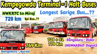 Longest Sarige Bus..? Kempegowda Terminal - 1 Halt Buses #bus #kkrtc #ksrtc #haltebusway #volvo