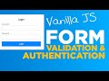 Login Validation & Authentication, Javascript Tutorial