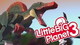 LBP3 - Jurassic Park Spinosaurus T-Rex \u0026 Mini Indominus Rex in Dinosaur City! Dinosaurs Strike Back