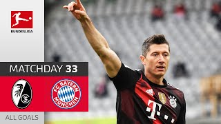 40 Goals! Lewandowski Equals Müller's Record | SC Freiburg - FC Bayern München | 2-2 | All Goals